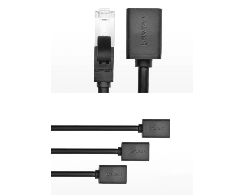 Мрежов кабел Ugreen Ethernet RJ45 Cat 6 FTP 1000Mbps 2м (NW112 11281) - черен 8