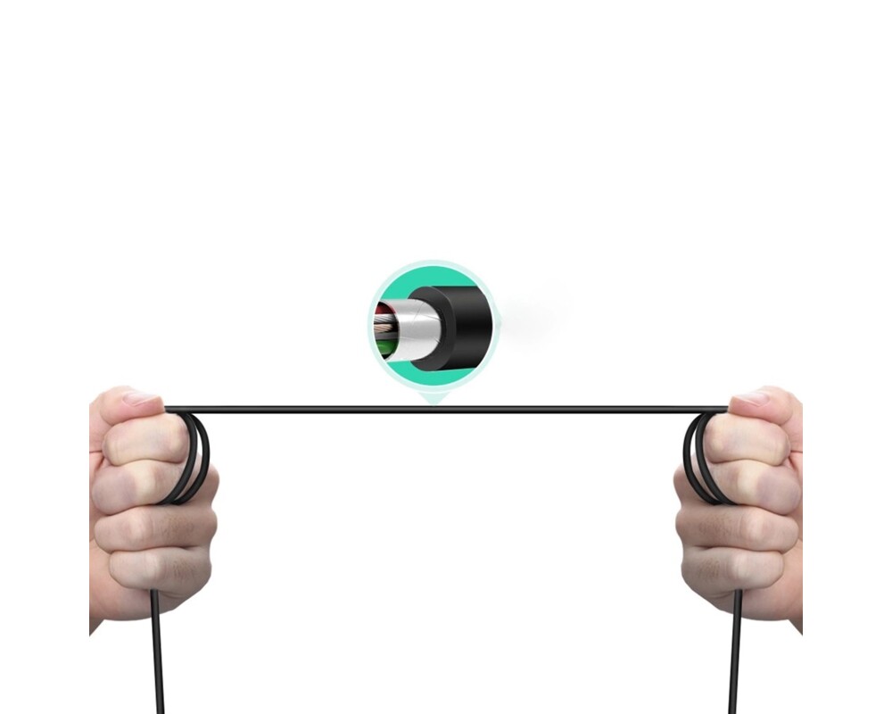 Кабел UGREEN US241 USB-C към USB-B 2.0, 1 м - черен 3