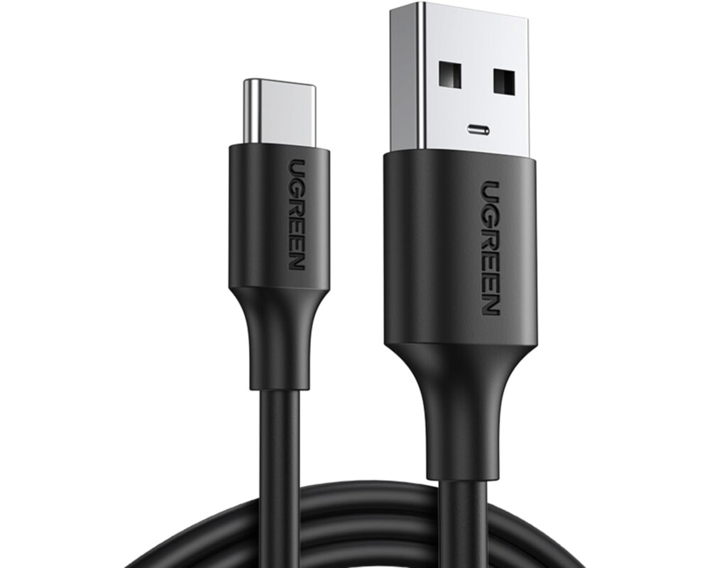 Кабел Ugreen - US287 (60116) USB-A / USB-C – 3A, 1м - черен 2