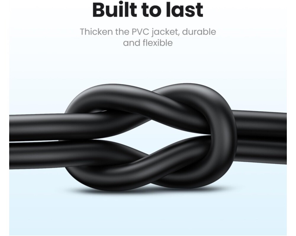 Кабел Ugreen - US287 (60116) USB-A / USB-C – 3A, 1м - черен 6