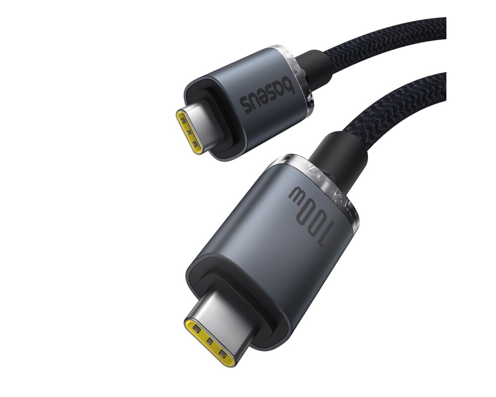 Кабел Baseus Crystal Shine P10318204111-00 USB3.2 USB-C към USB-C Display Cable 100W 1.5м 20Gb - черен 2
