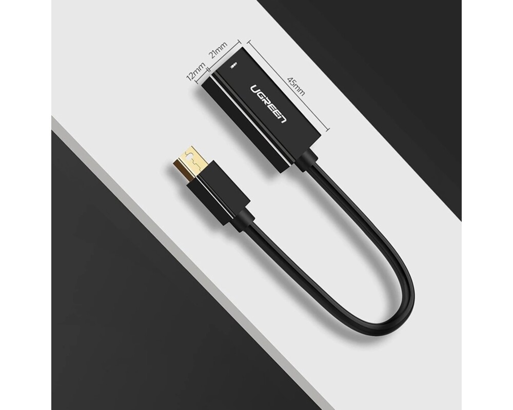 Адаптери UGREEN MD112 / 10461 Mini DisplayPort (мъжки) към HDMI (женски), 1080P @ 60Hz, 0.25 м - черен 8