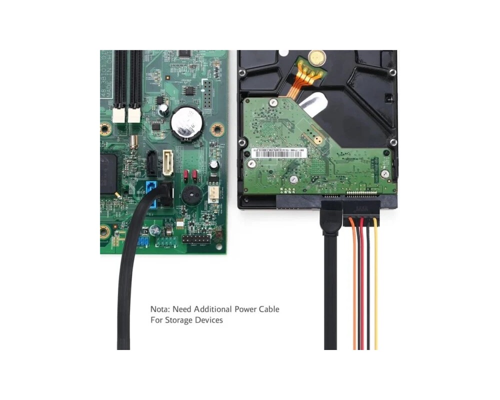 Кабел UGREEN US217 30796 SATA 3.0, 0.5 м - черен 3