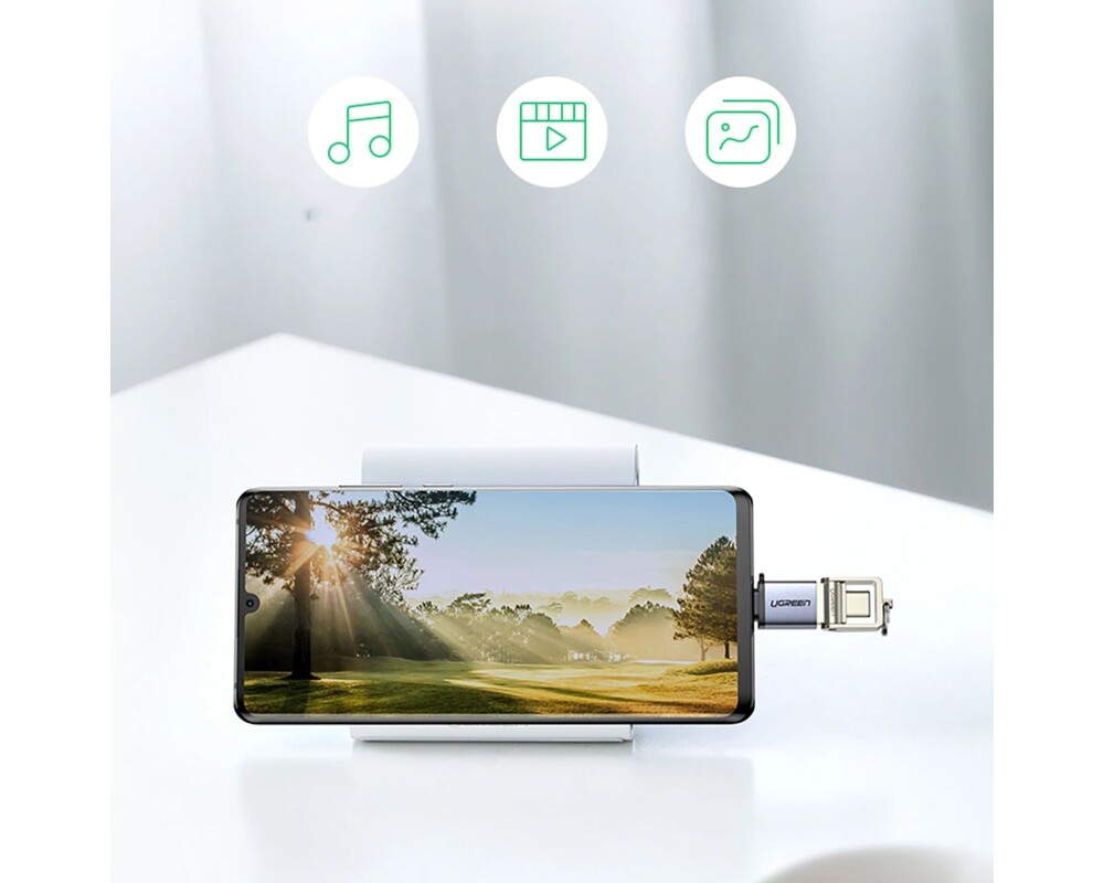 Адаптери UGREEN US270 50283 USB-C (мъжки) към USB 3.0 (женски) OTG Adapter 3