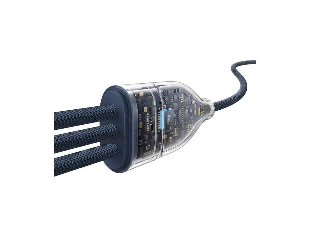 Кабел Baseus Flash Series Type-C към 3x USB-C, 100W, 1.5м  P10377503321-00 - син 4