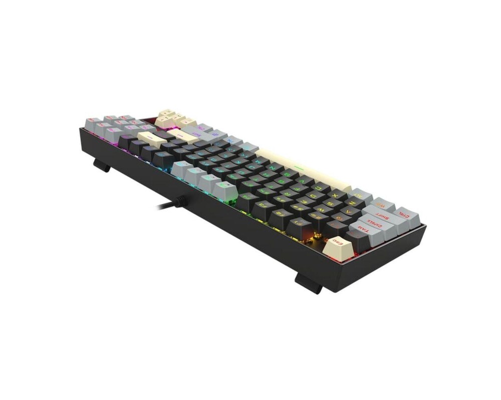 Клавиатура Redragon Kumara K552LGY-RGB с RGB осветление с Red switches - черна със сиво 5
