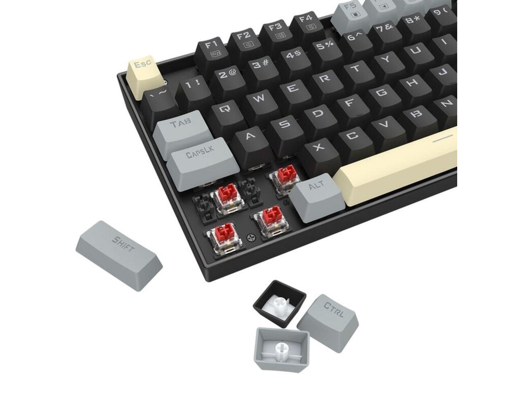 Клавиатура Redragon Kumara K552LGY-RGB с RGB осветление с Red switches - черна със сиво 7