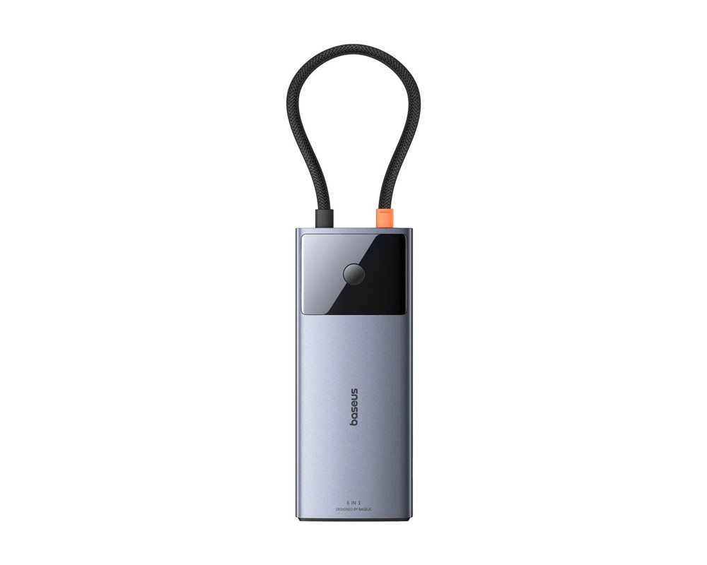 USB хъб Baseus Metal Gleam Series II 155478 6-в-1 USB-A/USB-C/USB-C PD/HDMI/RJ45 - черен 2