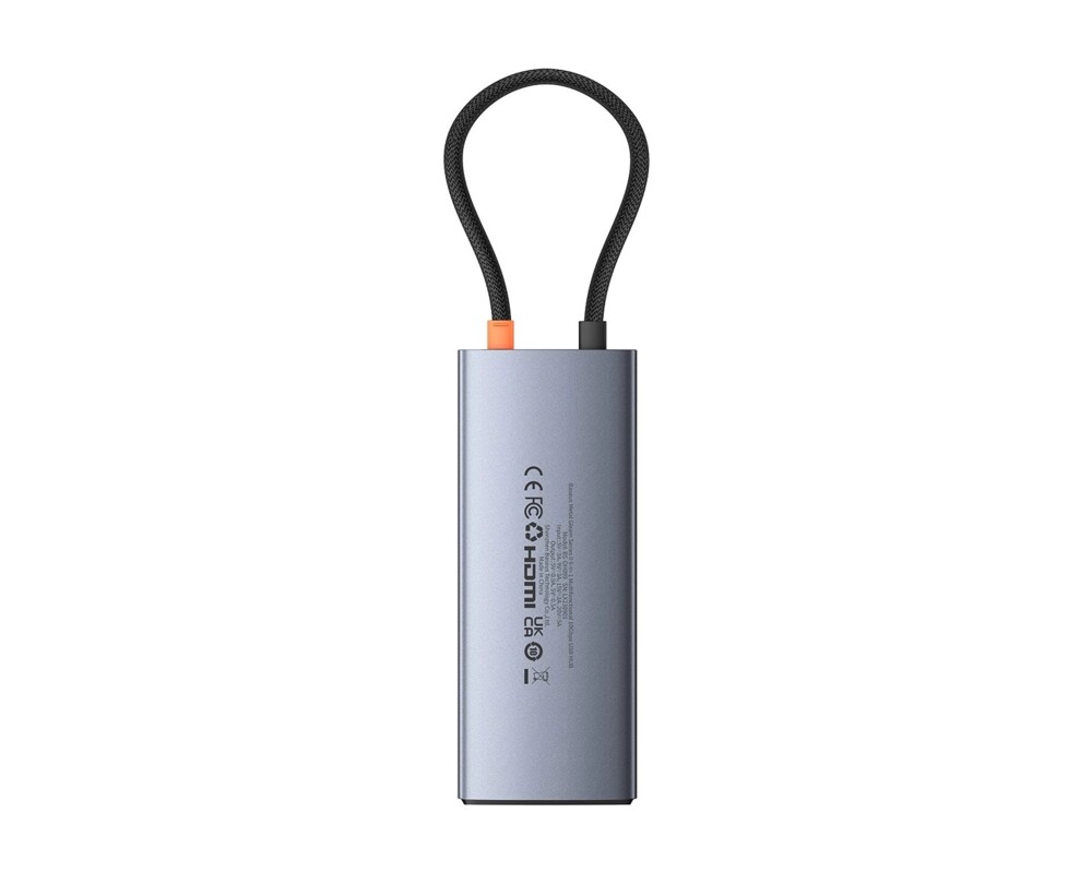 USB хъб Baseus Metal Gleam Series II 155478 6-в-1 USB-A/USB-C/USB-C PD/HDMI/RJ45 - черен 3