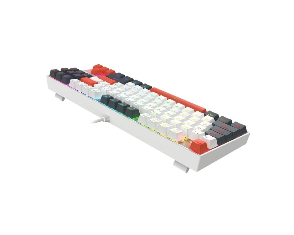 Клавиатура Redragon Kumara K552WLR-RGB – бяла със сиво и оранжево RGB осветление 4