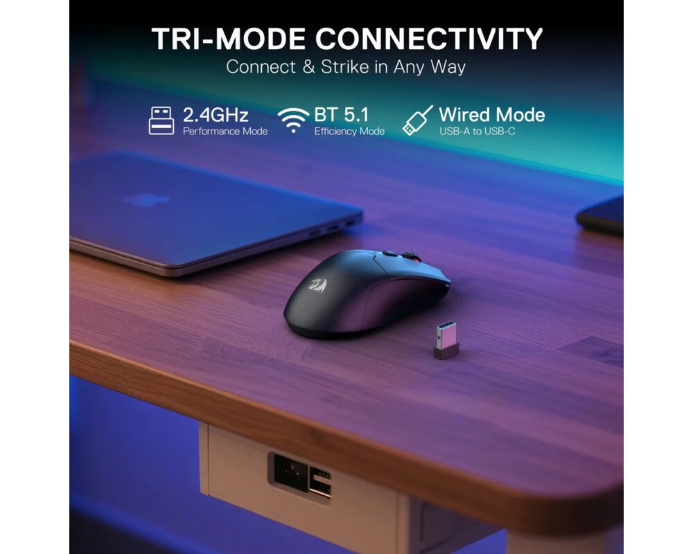 Мишка Redragon Fyzu Lite M995GB-LIT - черна със сиво 10