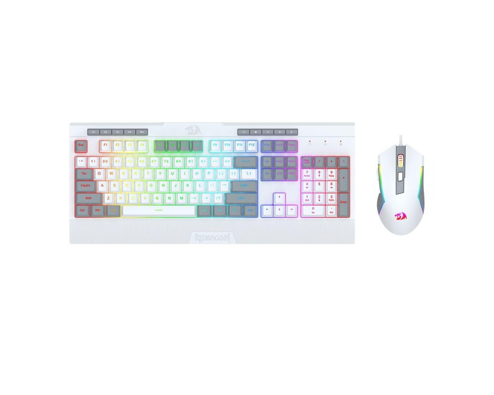 Клавиатура Redragon S151W Gaming Essentials с RGB подсветка - бяла 2