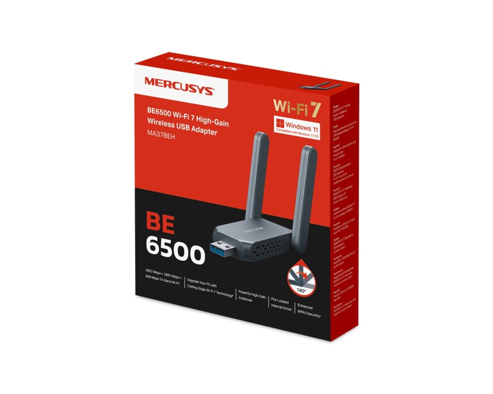 Мрежова карта Mercusys MA37BEH BE6500 Wi-Fi 7 12