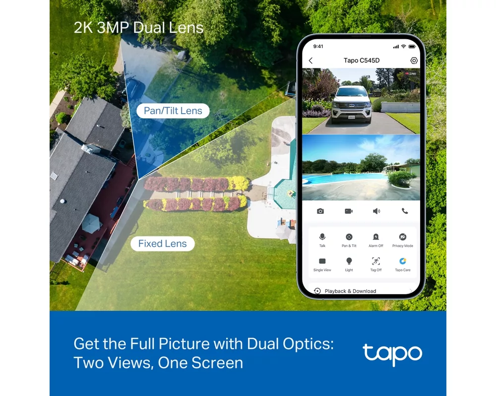 Цифрова IP камера TP-Link Tapo C545D с Pan/Tilt 4