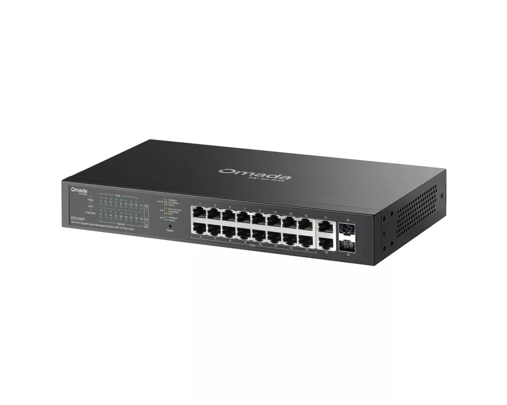 Switch (Комутатор) TP-Link Omada ES220GP с 16 PoE+ порта 4