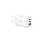 <span>Зарядно</span> Ugreen CD224 220V 2xUSB-C, 1xUSB A, GaN, 65W 15334 - бяло <span class='catalog-num-in-name'>15334</span> - 