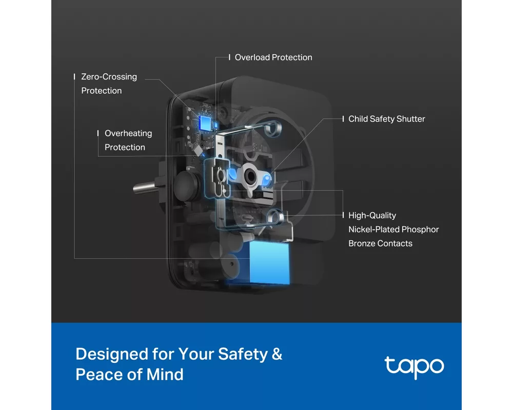 Умен контакт TP-Link Tapo P410M 8