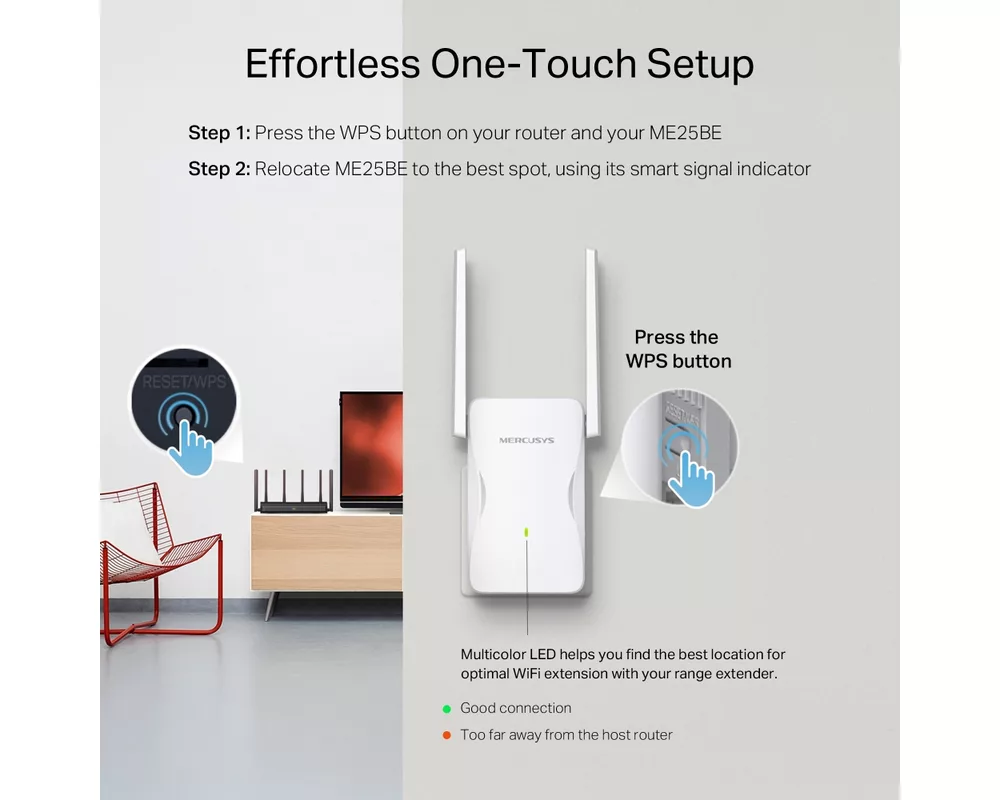 Безжичен усилвател Mercusys ME25BE BE3600 8