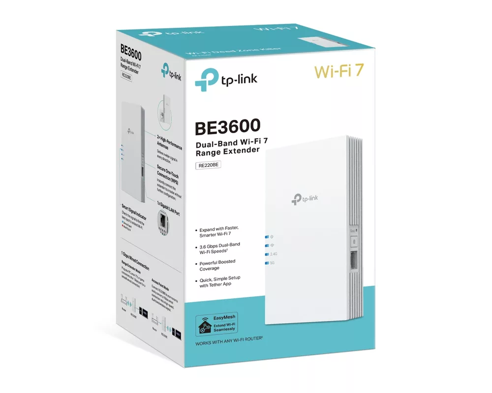 Безжичен усилвател TP-Link RE220BE BE3600 8