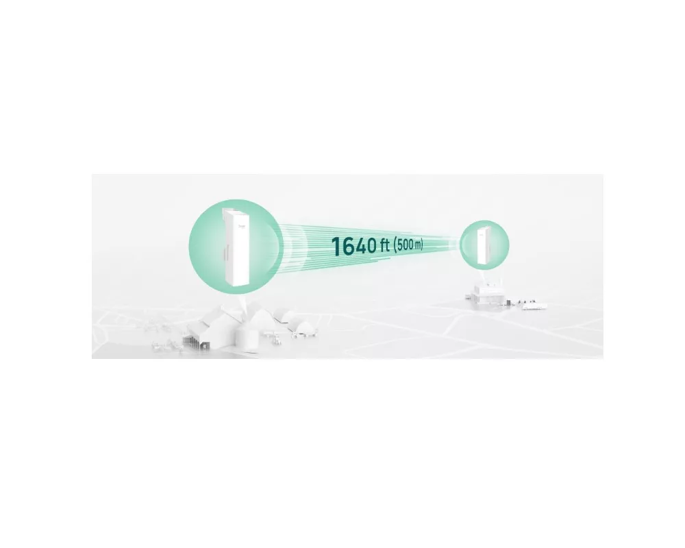 Access point (Точка за достъп) TP-LINK Omada EAP100-Bridge KIT 2.4GHz 300Mbps Wireless Bridge за вътрешен/външен дълъг обхват 5