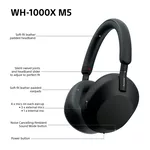Слушалки Sony WH-1000XM5 WH1000XM5SAB.CE7 - черни 8