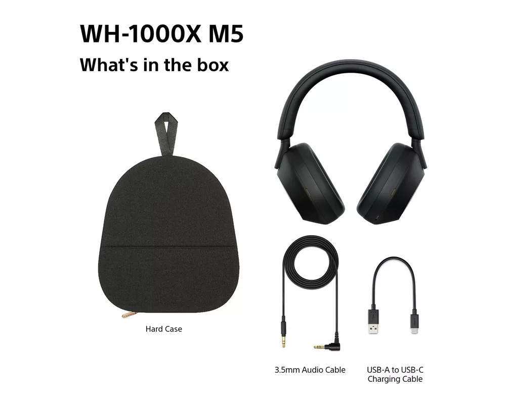 Слушалки Sony WH-1000XM5 WH1000XM5SAB.CE7 - черни 7