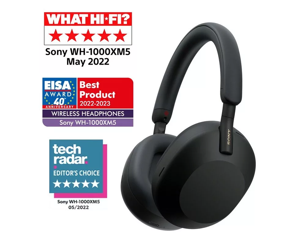 Слушалки Sony WH-1000XM5 WH1000XM5SAB.CE7 - черни 2