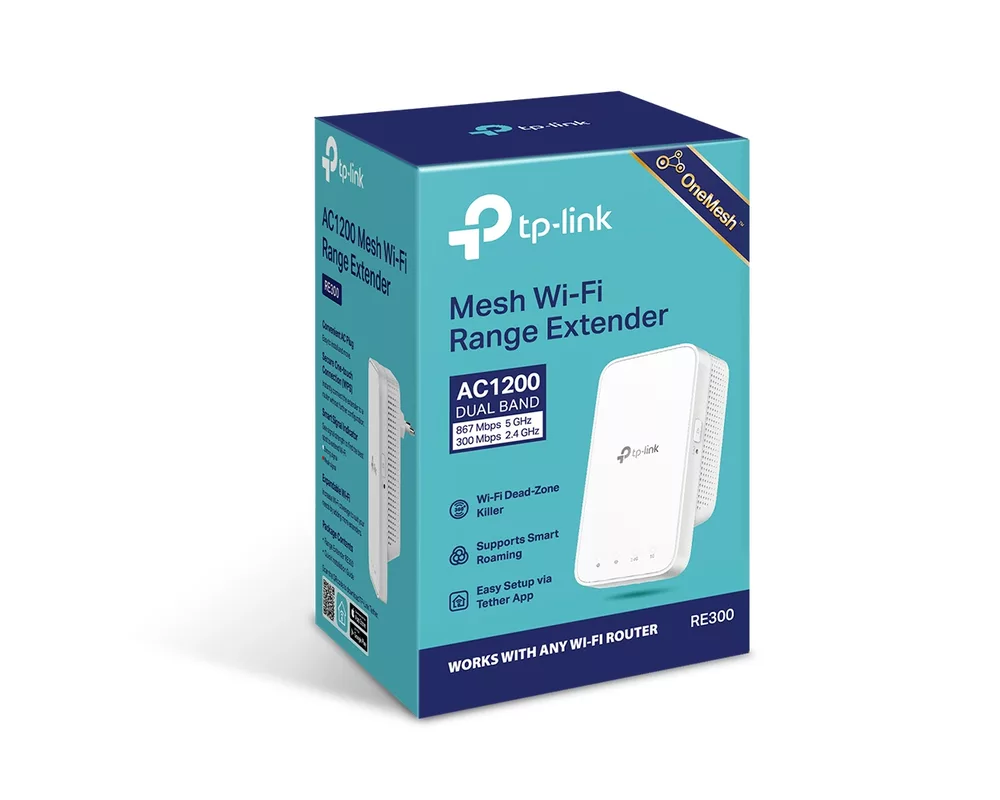 Безжичен усилвател TP-Link RE300 AC1200 Mesh 4