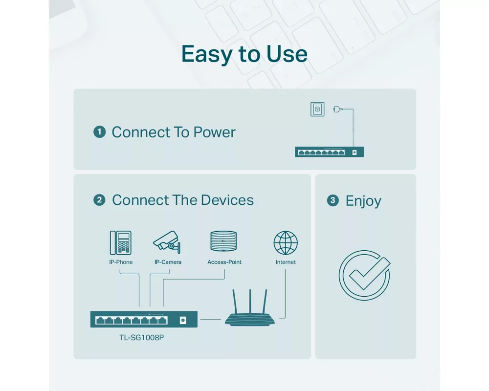 Switch (Комутатор) TP-Link TL-SG1008P 6