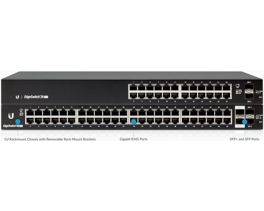 Switch (Комутатор) Ubiquiti EdgeSwitch ES-24-Lite с 2 SFP порта 2