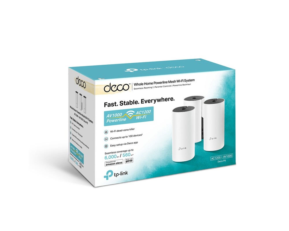 Рутер TP-Link Deco P9(3-pack) AC1200 + AV1000 хибрид 13 Рутер TP-Link Deco P9(3-pack) AC1200 + AV1000 хибрид 13