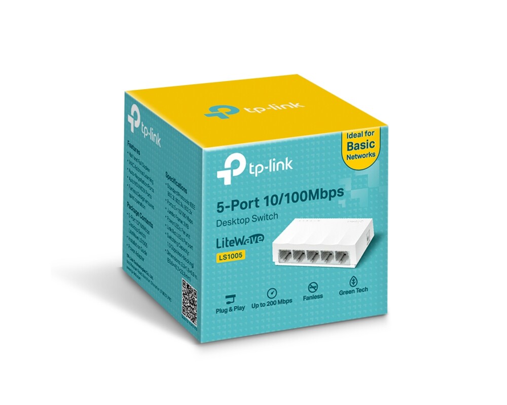 Switch (Комутатор) TP-Link LS1005 5-порта 10/100Mbps 6 Switch (Комутатор) TP-Link LS1005 5-порта 10/100Mbps 6