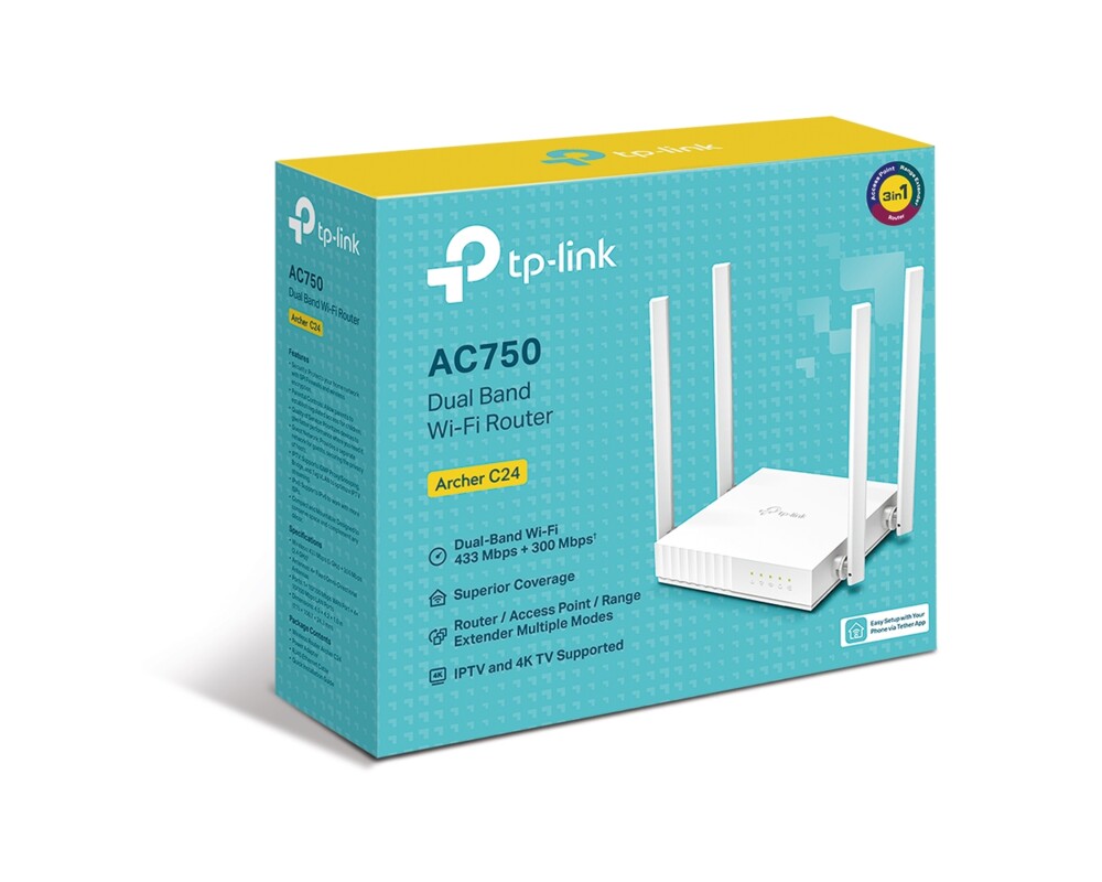 Рутер TP-Link Archer C24 AC750 3 Рутер TP-Link Archer C24 AC750 3