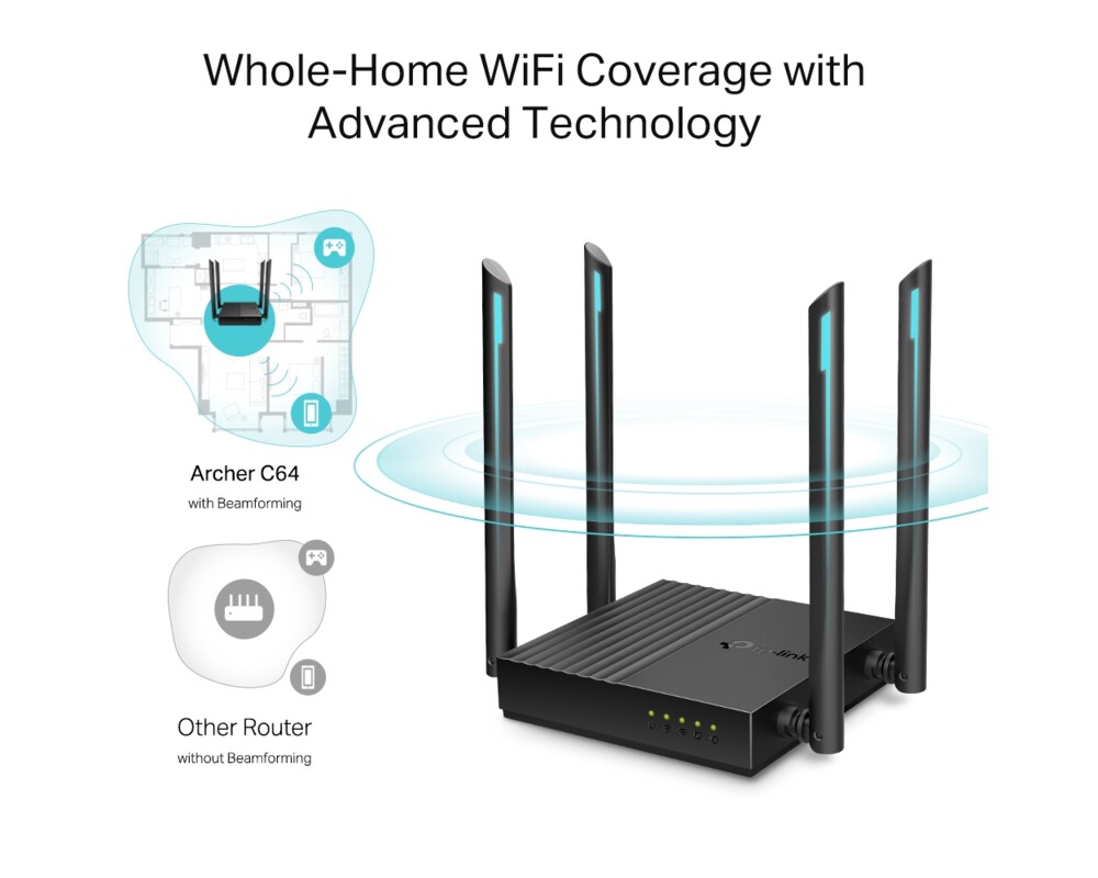 Рутер TP-Link Archer C64 AC1200 4 Рутер TP-Link Archer C64 AC1200 4