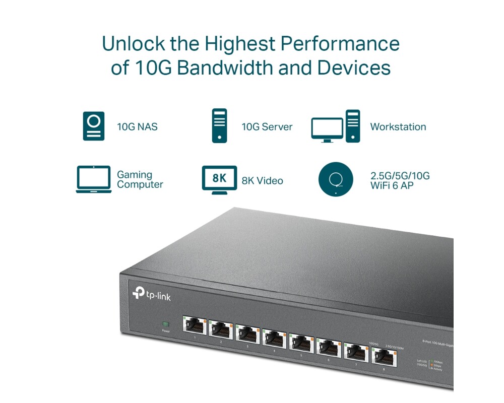 Switch (Комутатор) TP-Link TL-SX1008 10 Switch (Комутатор) TP-Link TL-SX1008 10