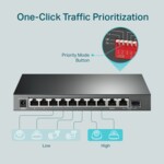 Switch (Комутатор) 10-портов Easy Smart гигабитен комутатор TP-Link TL-SG1210MPE с 8-PoE+ порта и gigabit combo SFP/RJ45 порт 11 Switch (Комутатор) 10-портов Easy Smart гигабитен комутатор TP-Link TL-SG1210MPE с 8-PoE+ порта и gigabit combo SFP/RJ45 порт 11