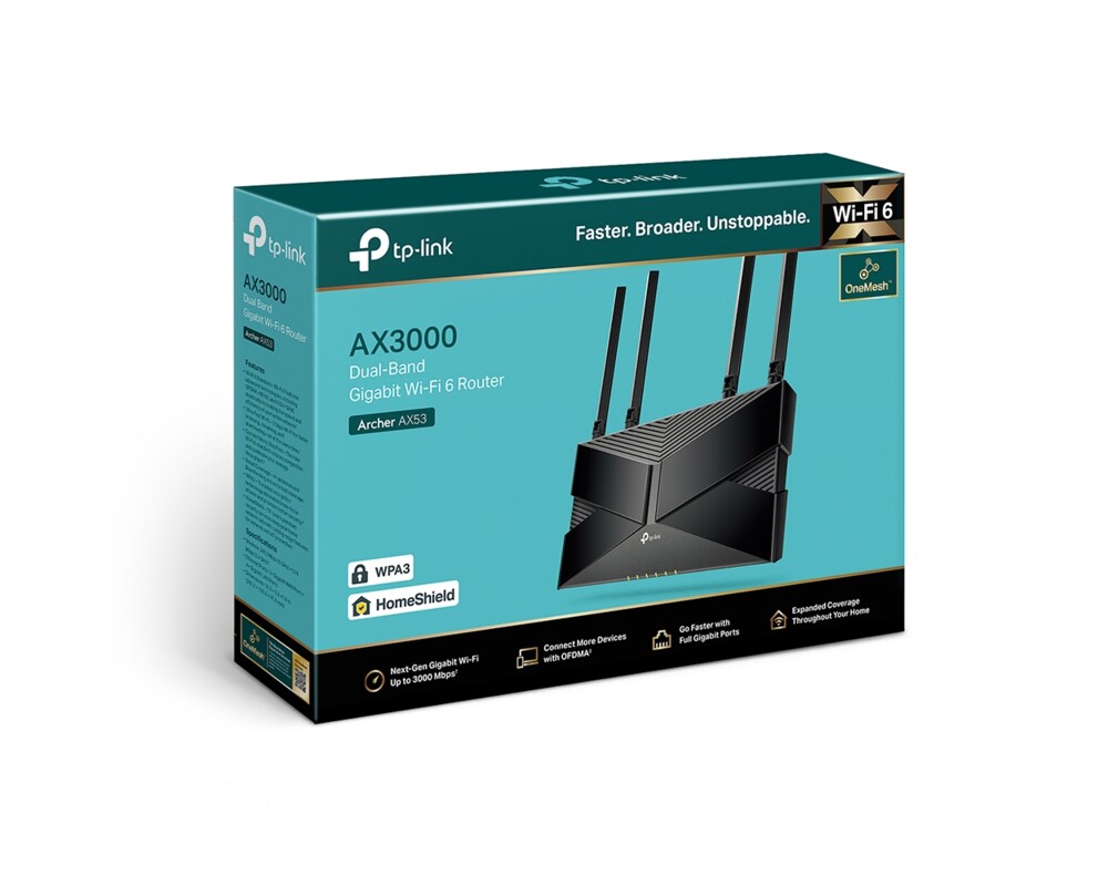 Рутер TP-Link Archer AX53 AX3000 Gigabit Wi-Fi 6 4 Рутер TP-Link Archer AX53 AX3000 Gigabit Wi-Fi 6 4