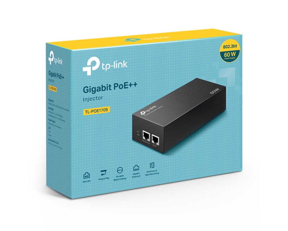 PoE адаптер TP-Link TL-POE170S Gigabit 17 PoE адаптер TP-Link TL-POE170S Gigabit 17