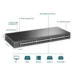 Switch (Комутатор) TP-Link TL-SG3452X JetStream управляем с 48-Gigabit порта и 4SFP+ порта 4 Switch (Комутатор) TP-Link TL-SG3452X JetStream управляем с 48-Gigabit порта и 4SFP+ порта 4