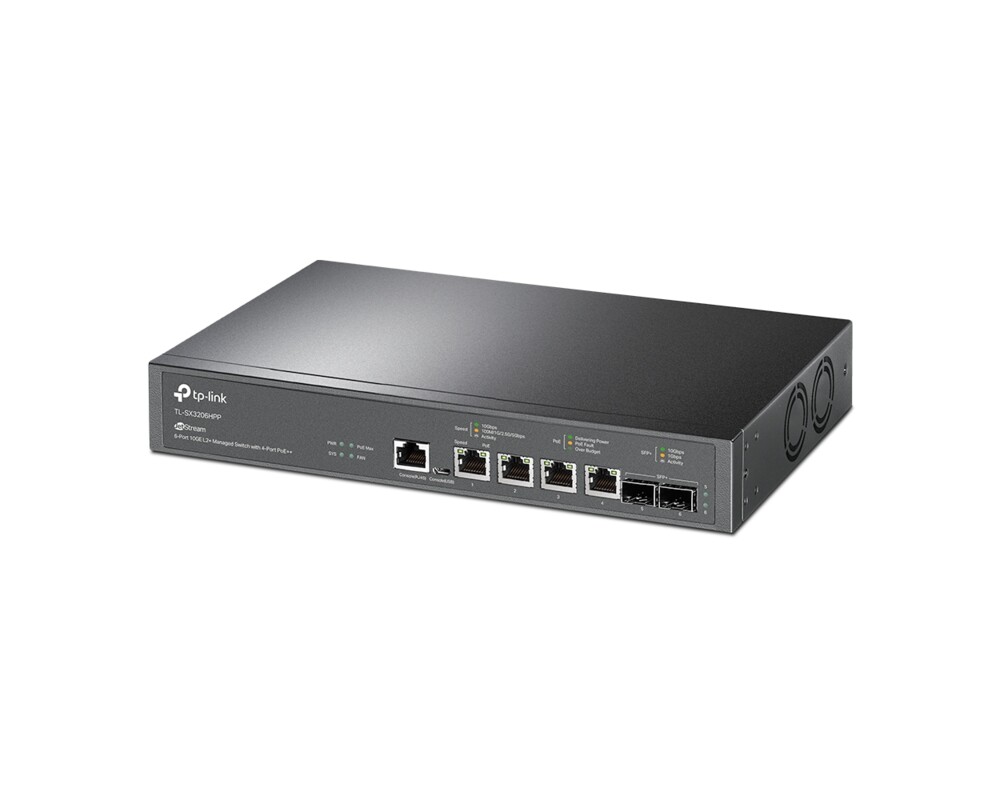 Switch (Комутатор) TP-Link TL-SX3206HPP JetStream 10GE L2+ Managed 6-портов Switch (Комутатор) TP-Link TL-SX3206HPP JetStream 10GE L2+ Managed 6-портов