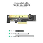 Мрежова карта Адаптер за разширителна карта Ugreen PCIe 3.0 x4 към SSD M.2 M-Key / M.2 B-Key CM302 - черен 2 Мрежова карта Адаптер за разширителна карта Ugreen PCIe 3.0 x4 към SSD M.2 M-Key / M.2 B-Key CM302 - черен 2