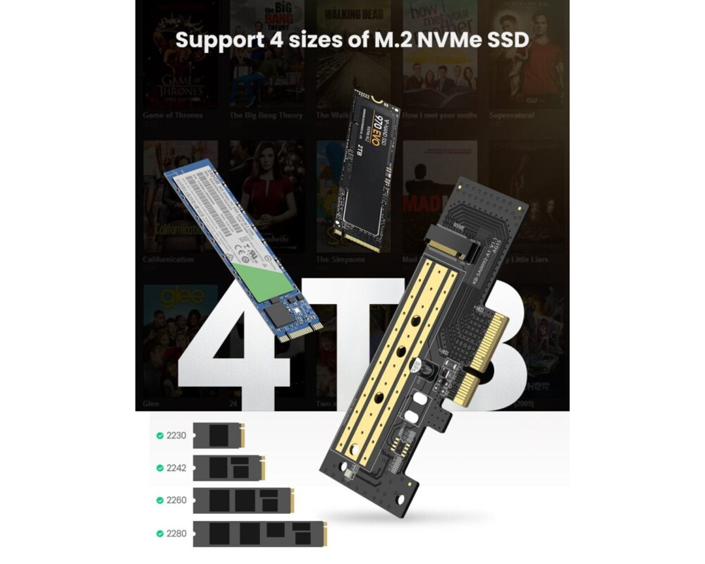 Мрежова карта Адаптер за разширителна карта Ugreen PCIe 3.0 x4 към SSD M.2 M-Key / M.2 B-Key CM302 - черен 3 Мрежова карта Адаптер за разширителна карта Ugreen PCIe 3.0 x4 към SSD M.2 M-Key / M.2 B-Key CM302 - черен 3