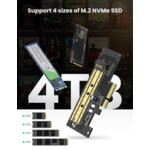 Мрежова карта Адаптер за разширителна карта Ugreen PCIe 3.0 x4 към SSD M.2 M-Key / M.2 B-Key CM302 - черен 3 Мрежова карта Адаптер за разширителна карта Ugreen PCIe 3.0 x4 към SSD M.2 M-Key / M.2 B-Key CM302 - черен 3