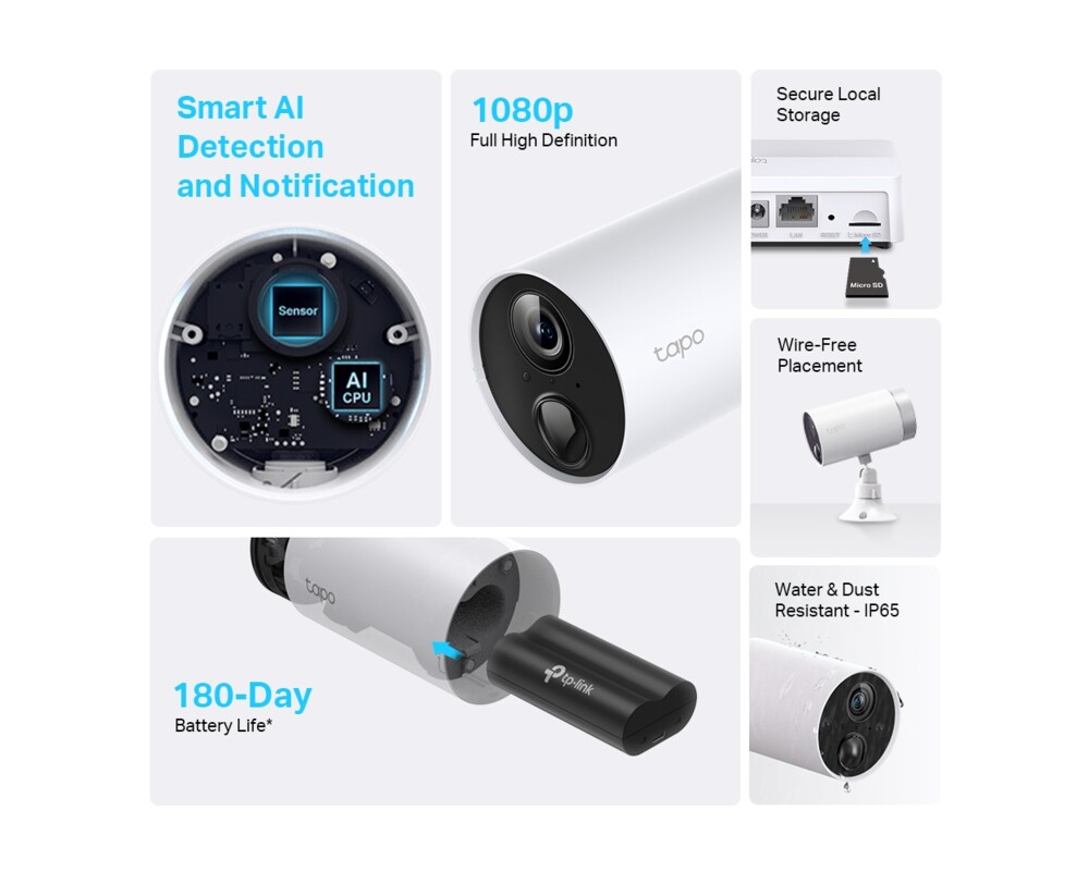 Цифрова IP камера TP-Link Tapo C400S2 KIT 2 Цифрова IP камера TP-Link Tapo C400S2 KIT 2