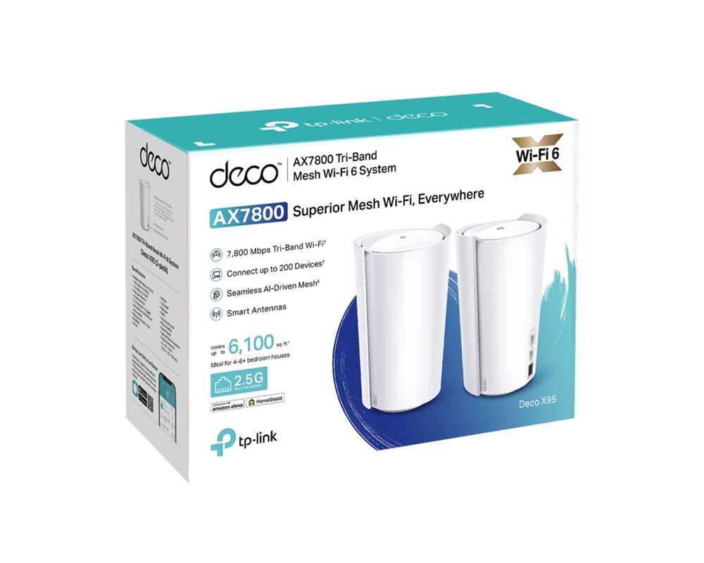 Рутер TP-Link Deco X95(2-pack) AX7800 9 Рутер TP-Link Deco X95(2-pack) AX7800 9