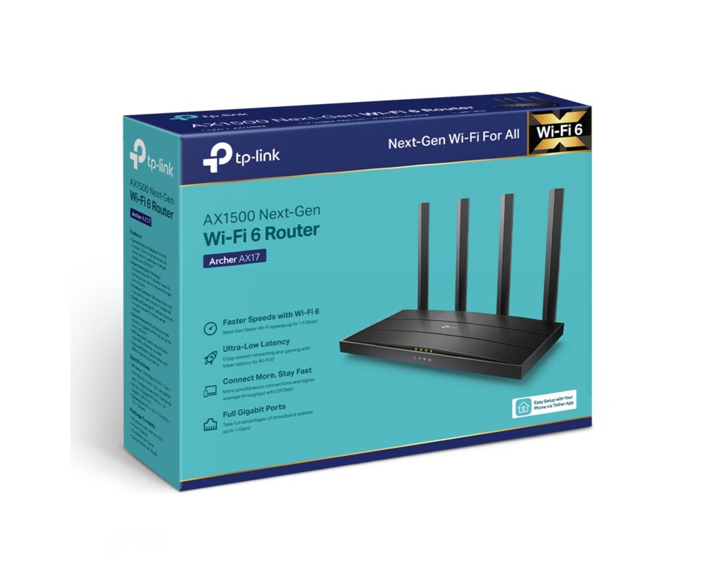 Рутер 2-лентов Gigabit wi-fi 6 рутер TP-Link Archer AX17 AX1500 Wi-Fi 6 6 Рутер 2-лентов Gigabit wi-fi 6 рутер TP-Link Archer AX17 AX1500 Wi-Fi 6 6