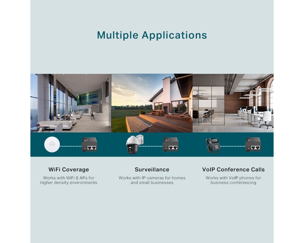PoE адаптер TP-Link TL-POE260S 2.5G 5 PoE адаптер TP-Link TL-POE260S 2.5G 5