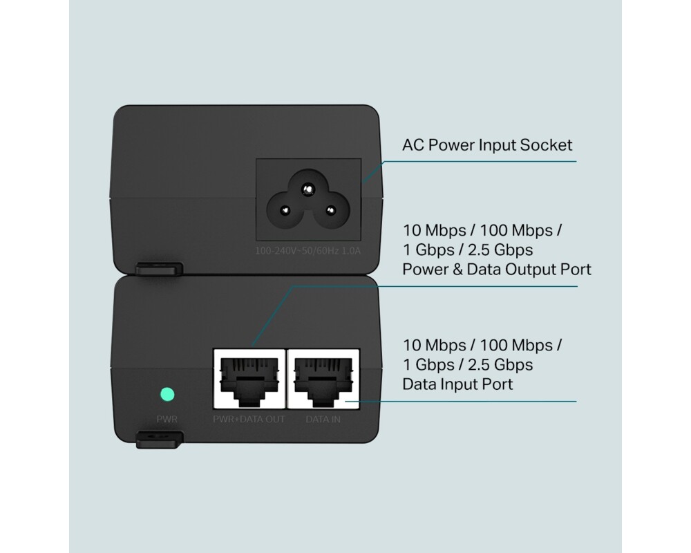 PoE адаптер TP-Link TL-POE260S 2.5G 3 PoE адаптер TP-Link TL-POE260S 2.5G 3