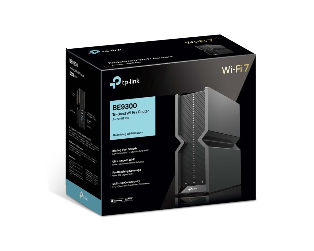 Рутер TP-Link Archer BE550 BE9300 3-лентов 5 Рутер TP-Link Archer BE550 BE9300 3-лентов 5