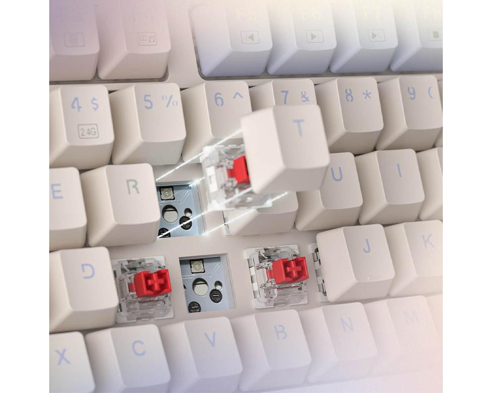 Клавиатура Redragon Ucal PRO RGB Red Switch /безжична/кабелна механична K673CPG-RGB-PRO 2 Клавиатура Redragon Ucal PRO RGB Red Switch /безжична/кабелна механична K673CPG-RGB-PRO 2